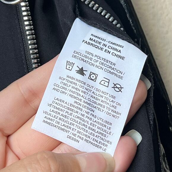 Nike Icon Clash Black Patent Cargo Jogger Pants Size L - Picture 7 of 8